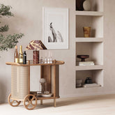 Yuma Natural Rattan Bar Cart Model: TOV-D54299